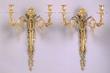 Louis XVI gilt bronze wall lights